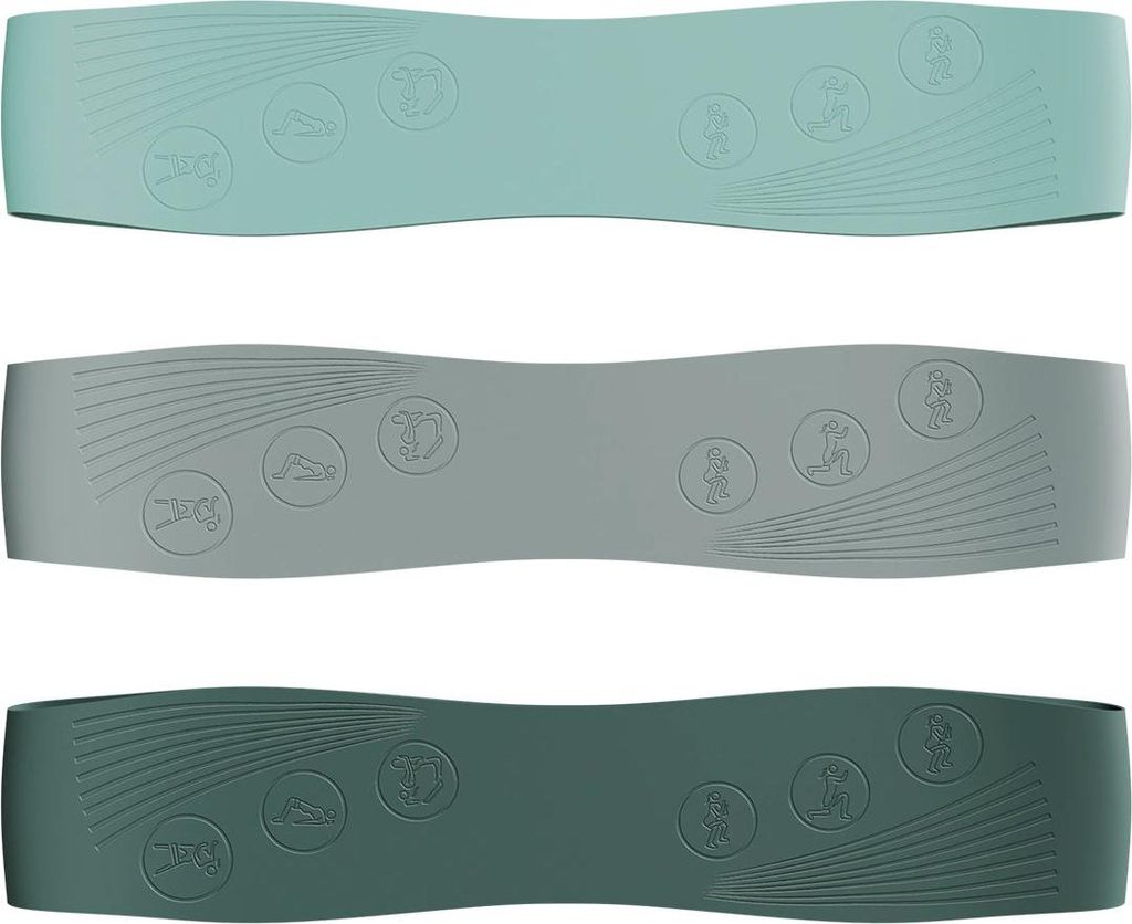 Pilatesbänder 3er Set - aus Silikon