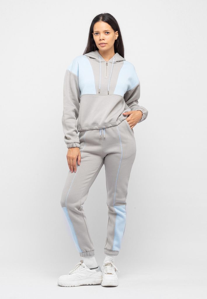 Tom Barron Trainingsanzug Casual Oversize Tracksuit Half Zipper In Front