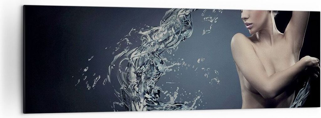 Bild auf Leinwand - Leinwandbild - Weiblich modell posieren schön - 160x50cm - Wand Bild - Wanddeko - Leinwanddruck - Bilder - Kunstdruck - Wandde...
