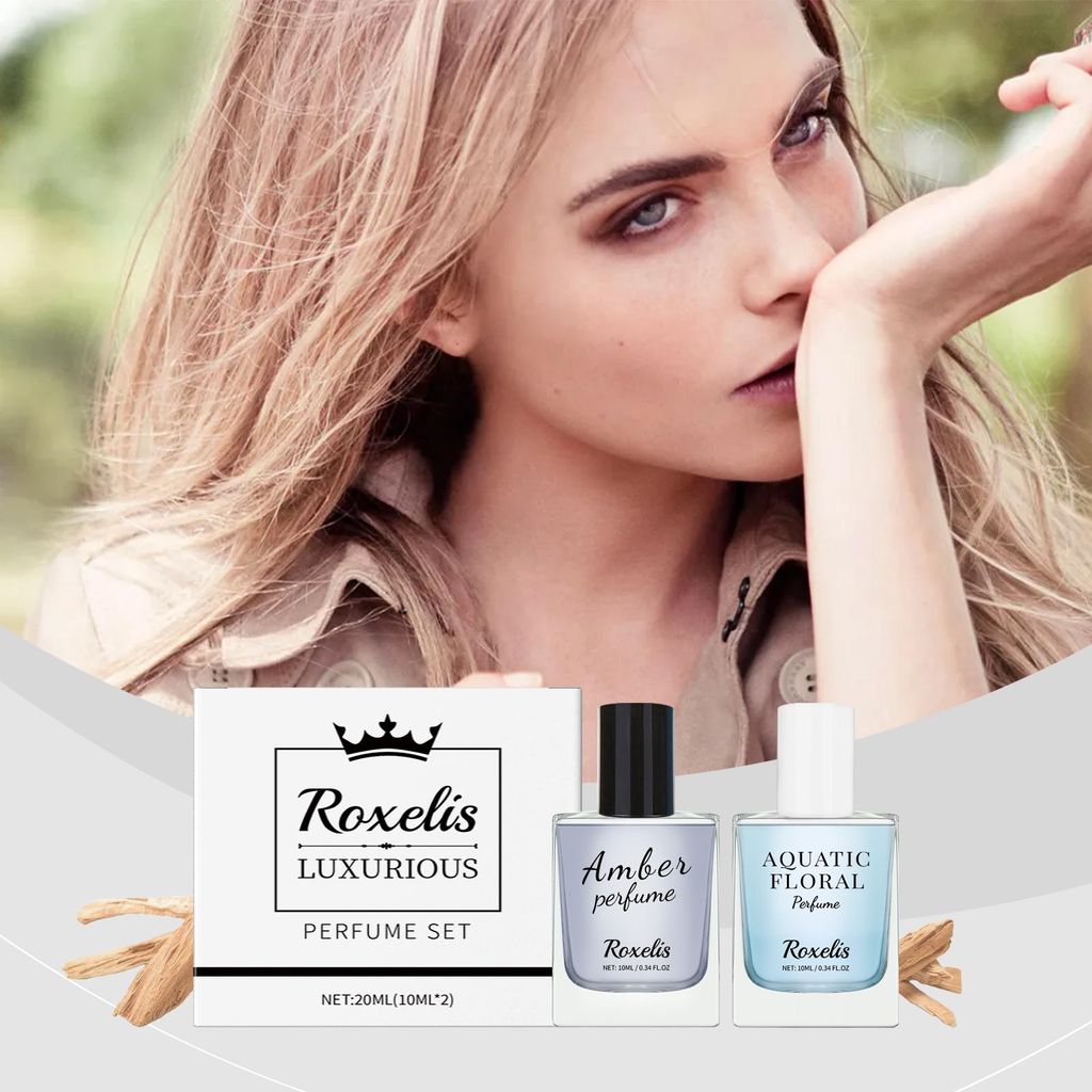 20ml Duftset – Luxus-Duft-Geschenkbox mit Amber- und Blütenduft, stilvoll & langanhaltend, ideal für Damen & besondere Anlässe