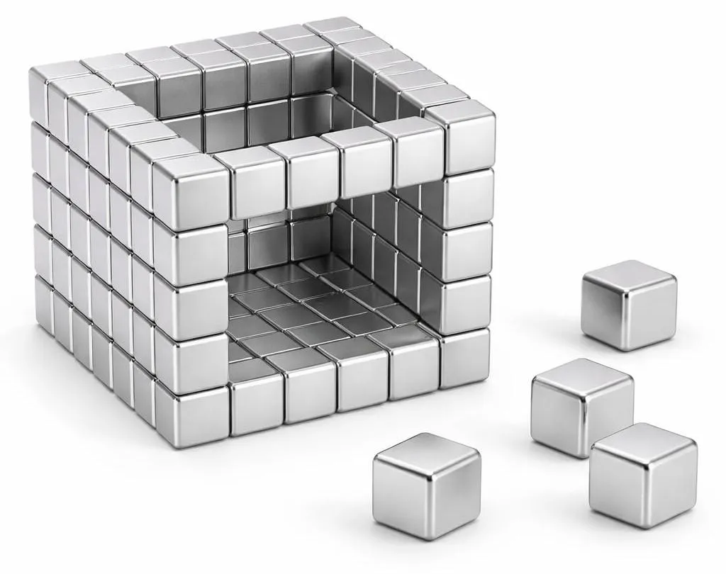 24 Blocs Magnétiques en Néodyme Ultra Puissants pour Tableaux en Verre