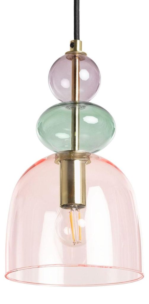 Pendelleuchte Metall und Glas Baudelaire Rosa