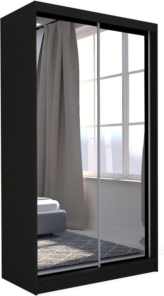 BEAUTYSOFA Schrank mit Schwebetüren DEBRA - 150cm Produktbild 