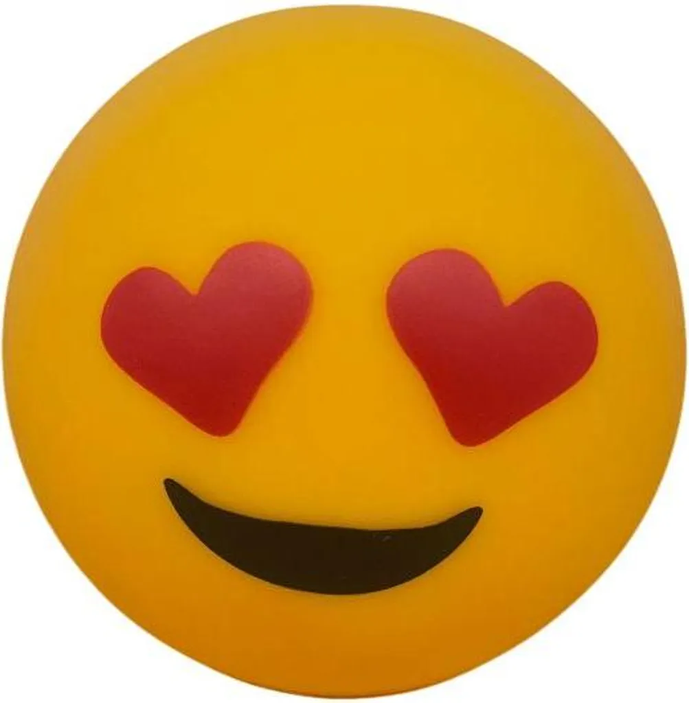Lampada LED Emoji Occhi a Cuore 15cm - Home Decor Aesthetic Yellow