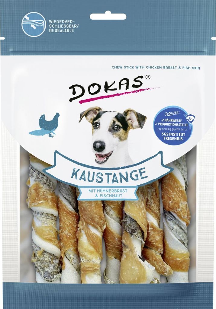 Dokas Kaustange mit Hühnerbrust & Fischhaut 170g Produktbild 