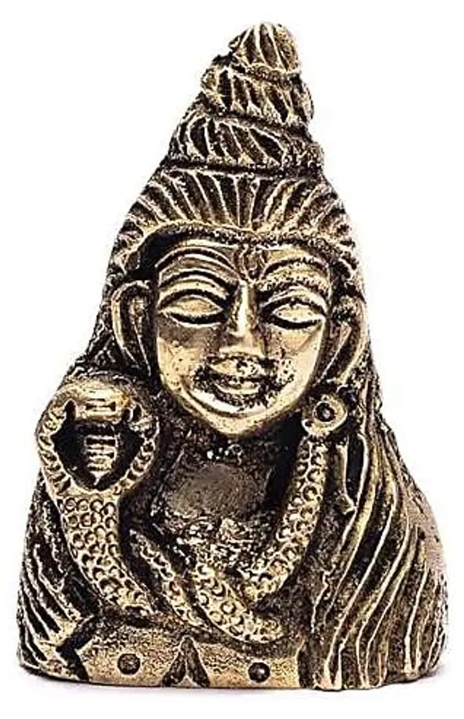 Décoration Autel Shiva Gain de Place - Set de 5 Bustes Miniatures et Lourds