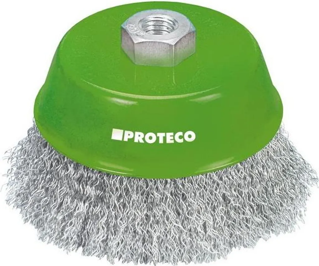 Proteco - 10.231-100-NER - Spazzola per boccale 100mm x M14 in acciaio inox 0,35 mm