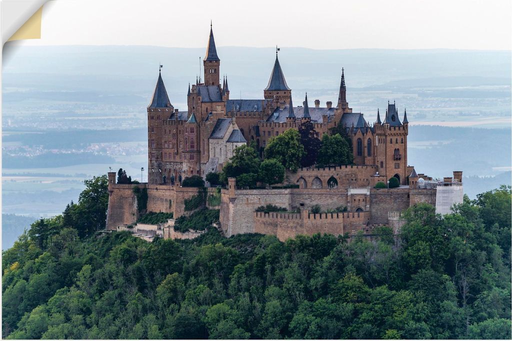 ARTland Wandbild, selbstklebend Burg Hohenzollern als Nahaufnahme Größe: 30x20 cm