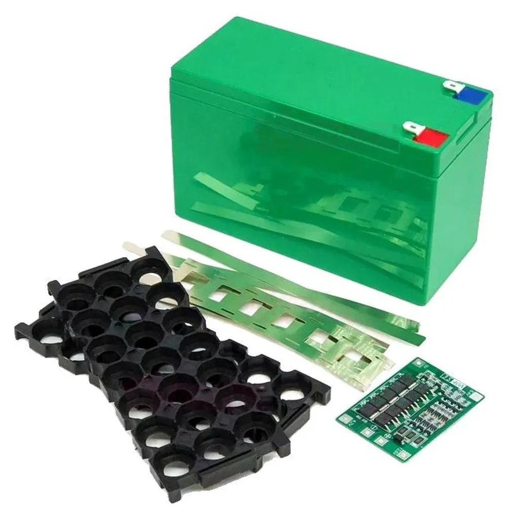 Support de Batterie 18650 avec BMS 3S 20A Intégré et Finition Nickel
