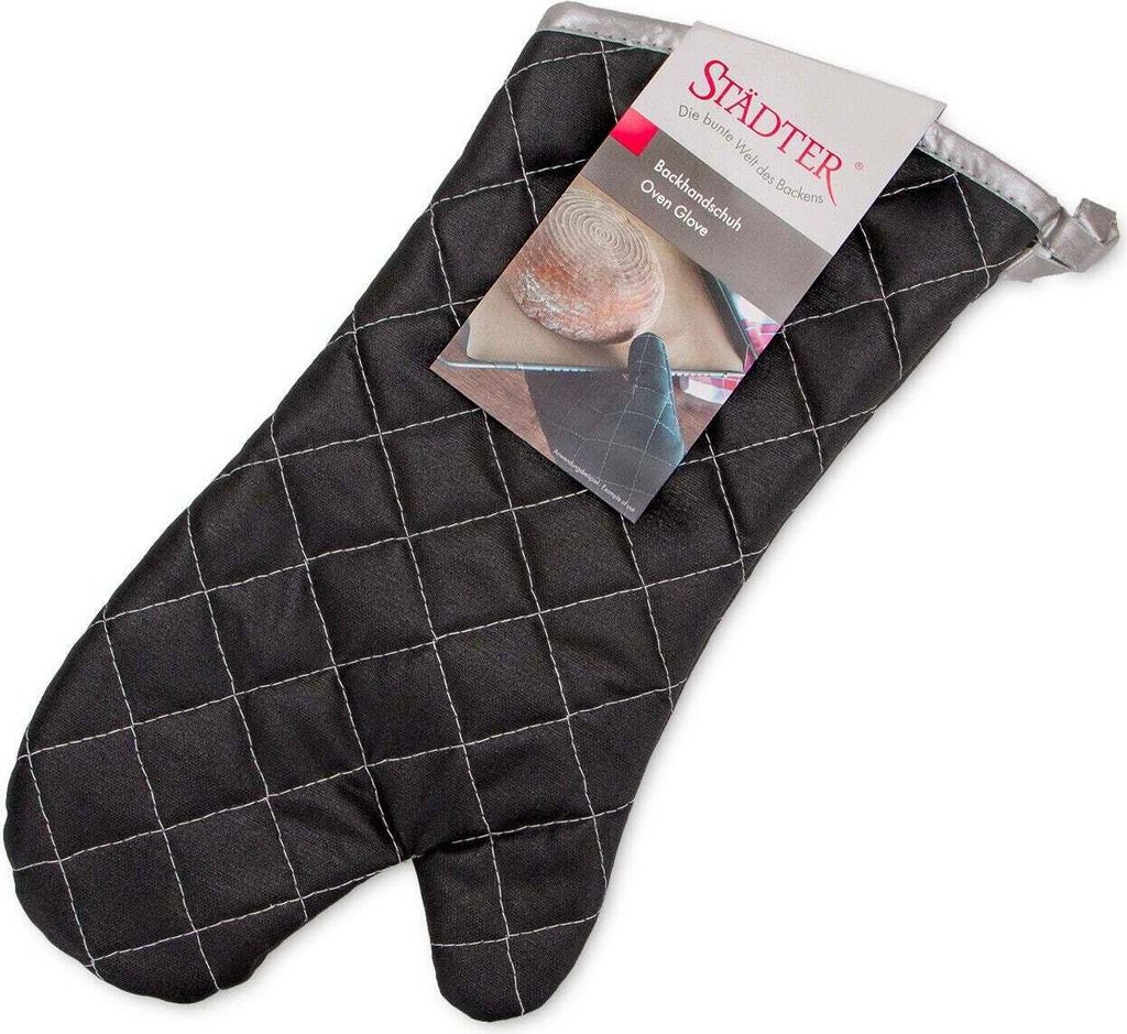 Städter Backhandschuh 36,5 x 18 cm Schwarz