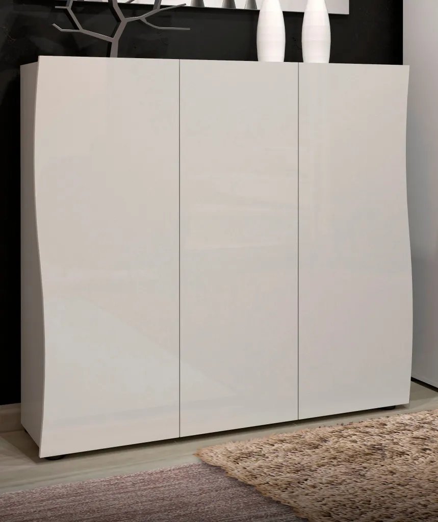 Fini le désordre ! Meuble à chaussures KISS blanc 126cm gain de place