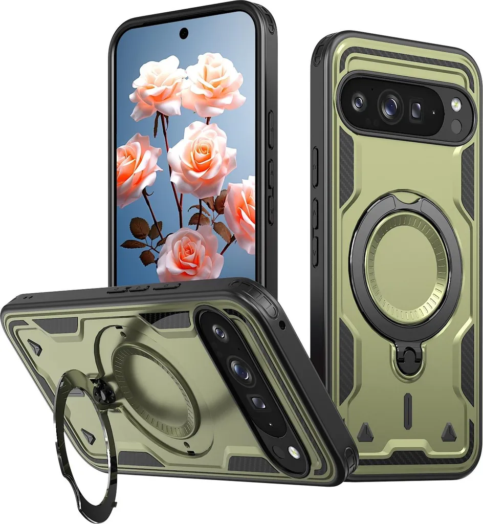 Cover MagLock Armor Google Pixel 9 Pro Verde - Protezione MagSafe