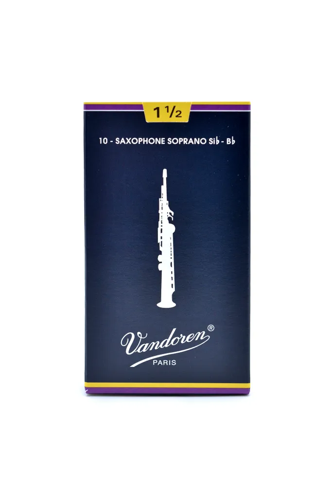 Anches pour Saxophone Soprano Vandoren Traditionnelles Force 1,5 Bleues