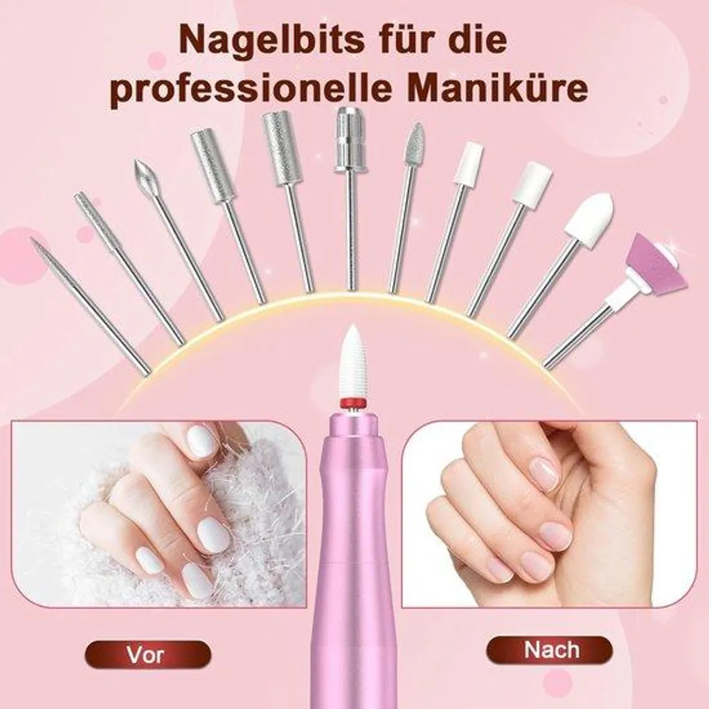 Lime à ongles avec vernis rouge duo manucure de précision kit 2-en-1
