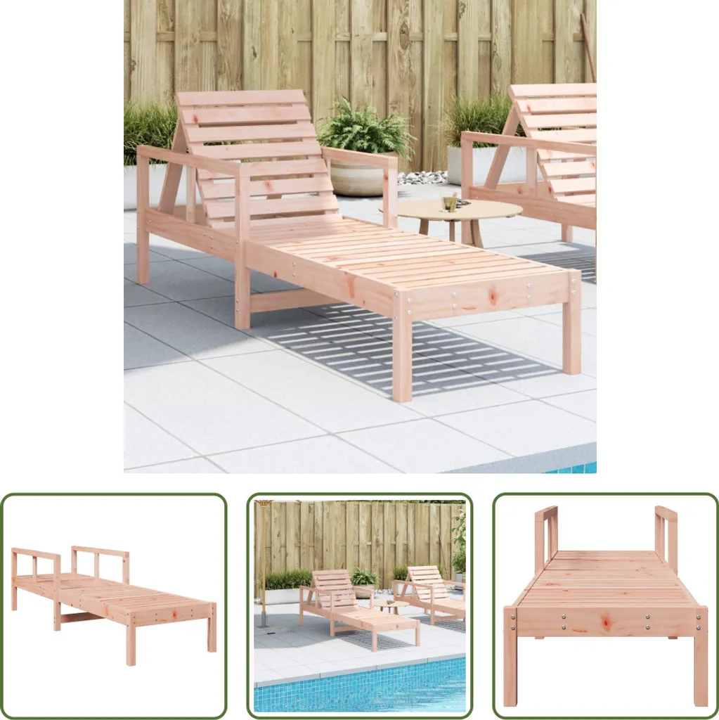 OFFERTA Lettino Prendisole Legno Douglas Massiccio 199x62x55cm - Stock Limitato