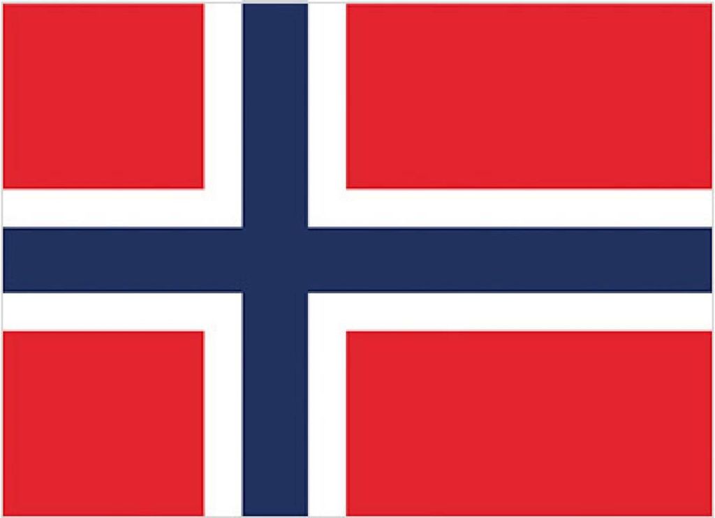 Flaga Norwegii z nadrukiem Zdjęcie produktu 