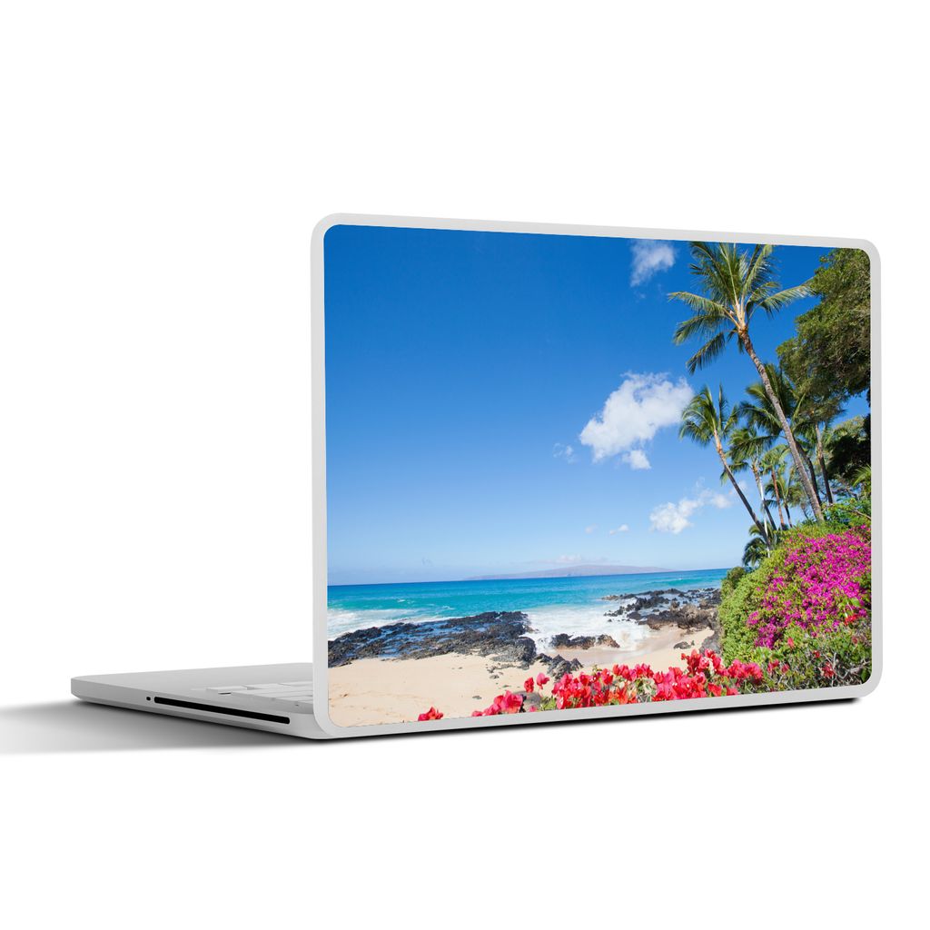 MuchoWow Laptop Aufkleber Sticker Cover Bunte Blumen auf der tropischen Insel Maui 32.5x23.5 cm - Sticker für Laptop - Selbstklebend