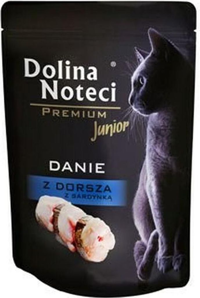 DOLINA NOTECI Premium Danie z dorszem i sardynką - mokra karma dla kociąt - 20x85g