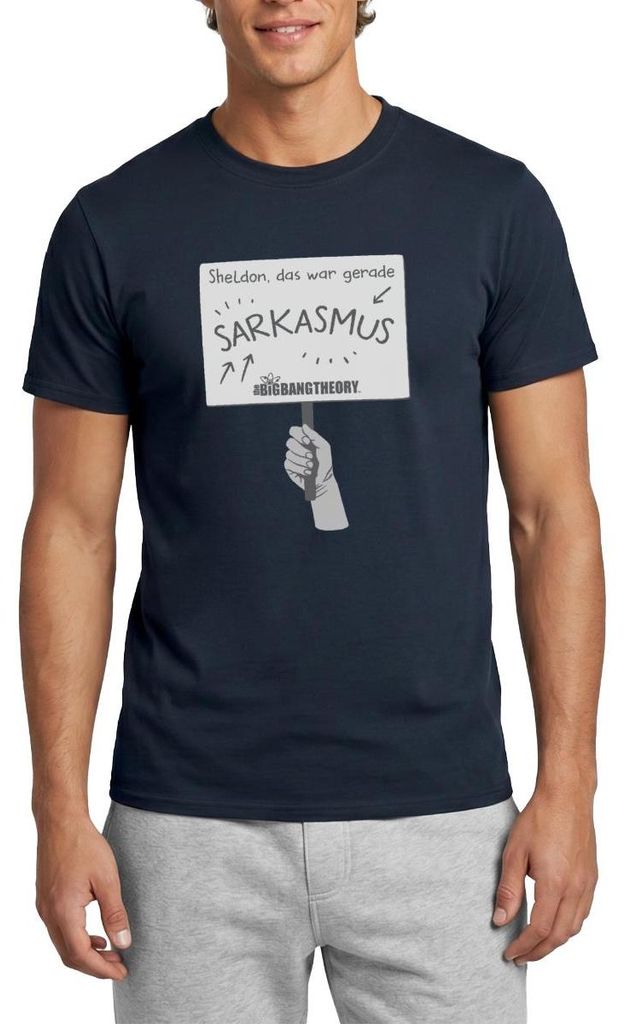 Spreadshirt The Big Bang Theory Sarkasmus Männer T-Shirt, XXL, Navy