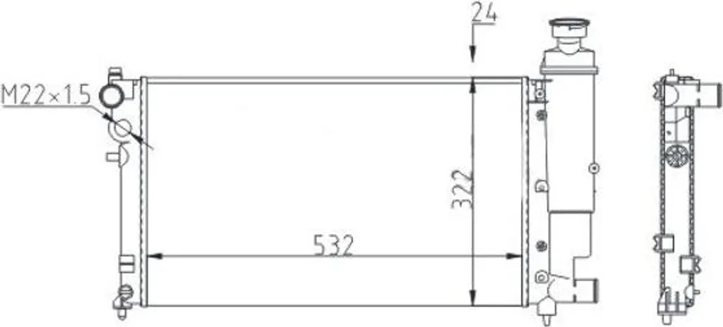 Évitez la Surchauffe avec le Radiateur HART 1301C7 pour Peugeot 106