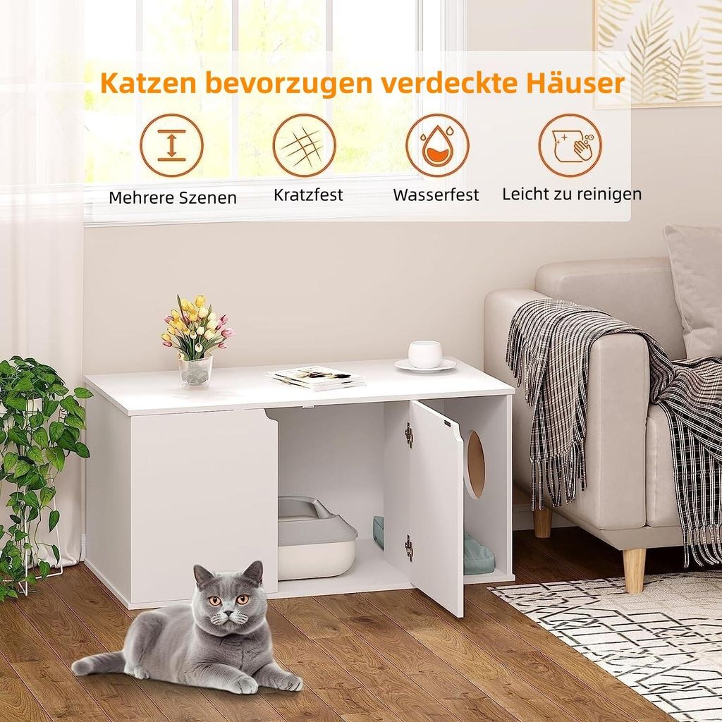 EUGAD Katzenschrank für Katzentoilette, Katzenklo Schrank, Produktbild 5