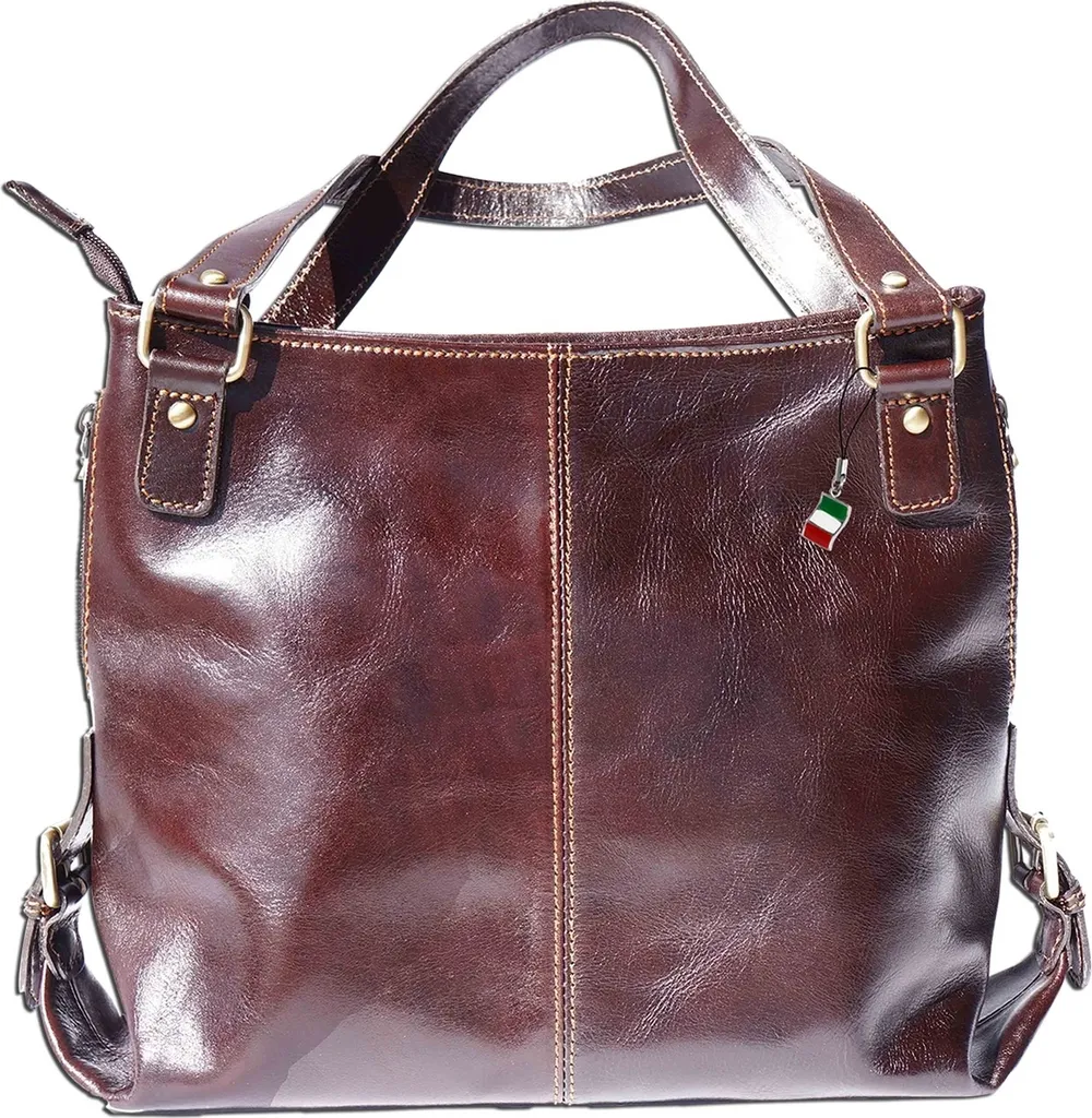 Sac de bureau Florence Shopper en cuir marron idéal pour le travail