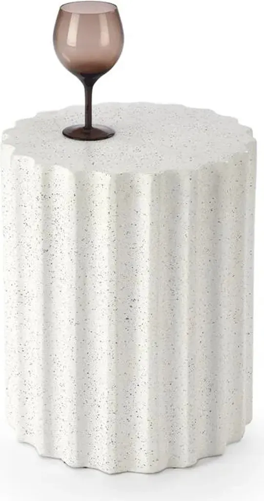Table basse carrée FARA 41x41 blanc mat - Mobilier robuste et design