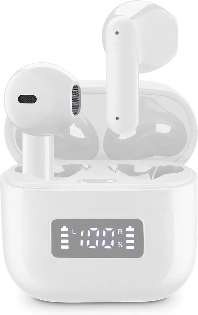 cellularline Tone TWS Bluetooth In-Ear Kopfhörer mit ENC, 4 Mikrofone, LED-Display, 20 Std Wiedergabezeit, Ergonomisches Design, Noise Cancelling