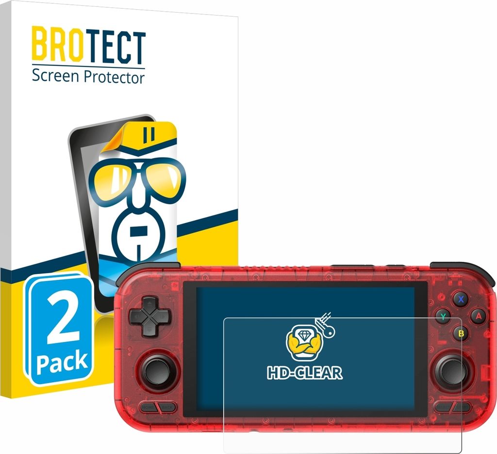 2x Für Retroid Pocket 4 Pro Schutzfolie BROTECT Displayschutz Display Schutz Folie Klar Transparent