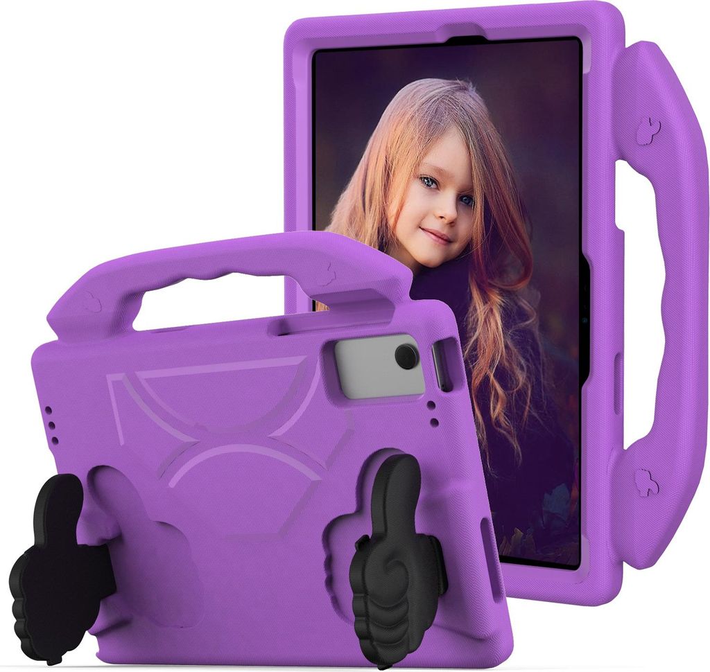 Kinder Schutzhülle für Samsung Galaxy Tab A9+ / A9 Plus 11", Leicht EVA-Schaum mit Griff Ständer Hülle Lila