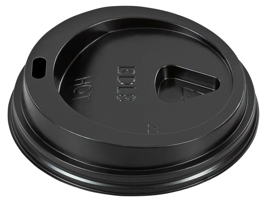 100x Domdeckel schwarz für Pappbecher - "Coffee to go" - Produktbild 