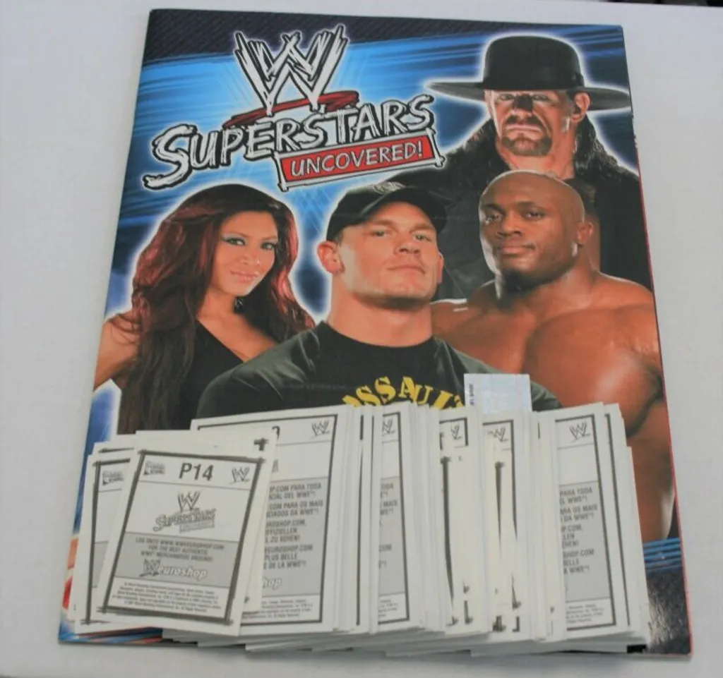 W Superstars Découvert Set Complet Stickers à Collectionner avec Album