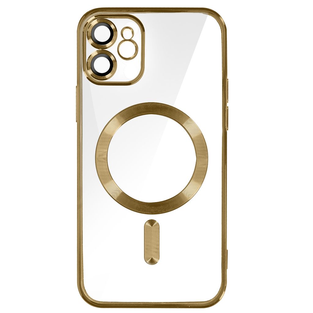 MagSafe Silikonhülle Apple iPhone 11 Kameraschutz Chrom Umradung Gold