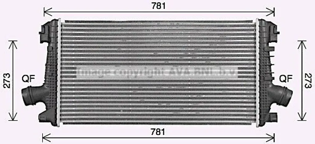 Intercooler PRASCO OL4722 pour Insignia A G09 - Ref OE 1302274 Turbo