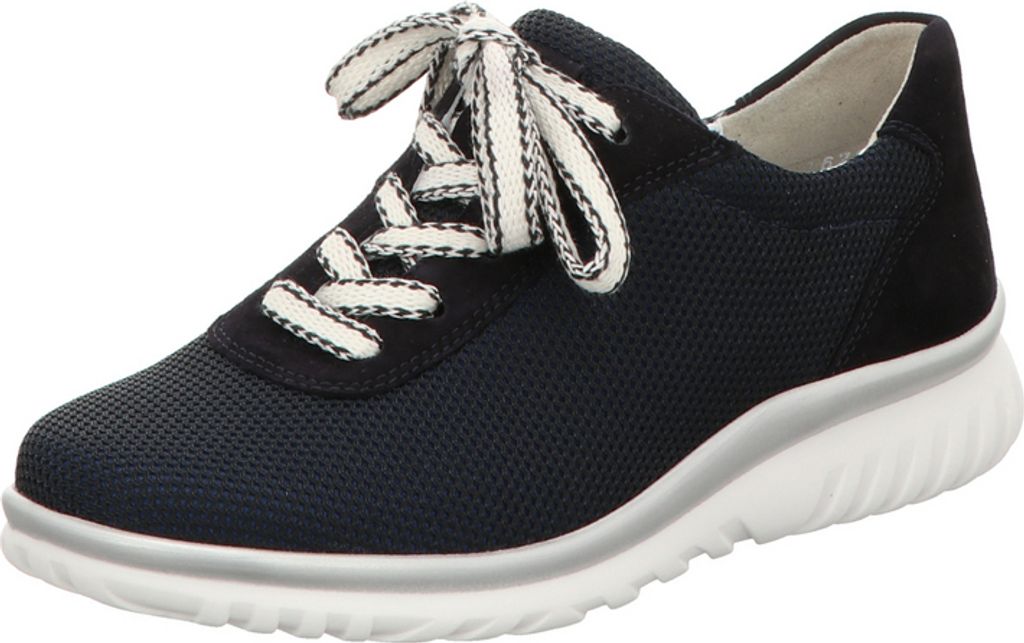 Semler Damen Schnürschuhe Sportlich Gummisohle blau Produktbild 