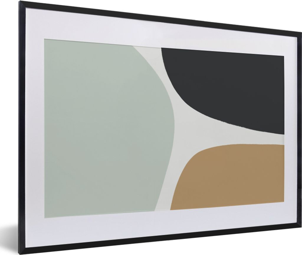 MuchoWow Gerahmtes Poster Pastell - Minimalismus - Gestaltung 60x40 cm - Poster mit Schwarzem Bilderrahmen Wandposter Rahmen Foto Bilder - Schlaf...