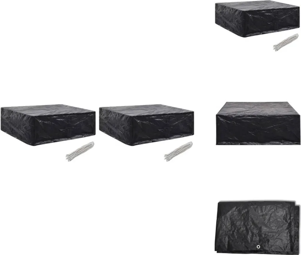vidaXL Coperture per mobili da giardino 2 pezzi 8 occhielli 250x210x90 cm - Coperture protettive per mobili da giardino