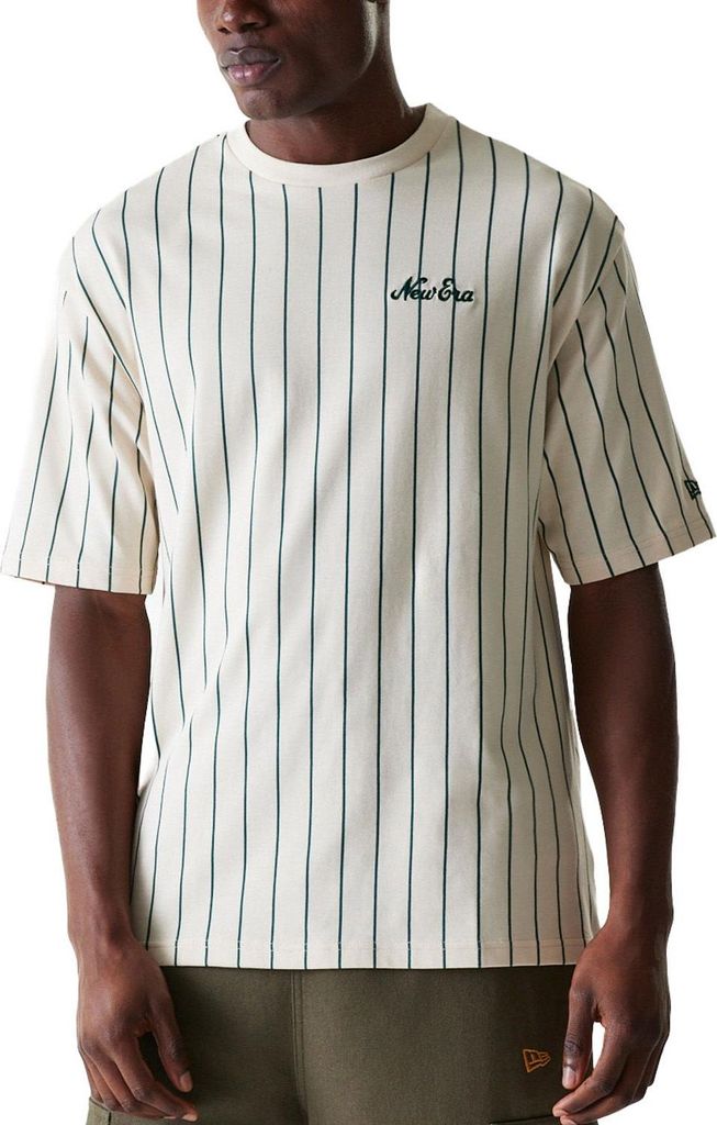New Era Oversized Shirt - PINSTRIPE beige - XL