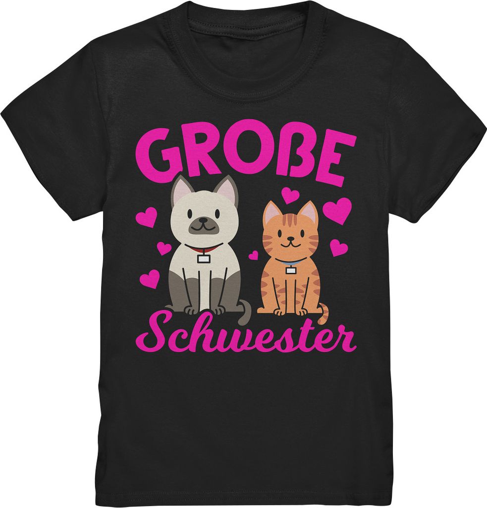 Große Schwester Shirt Katzen Große Schwester Geschenk – Produktbild 