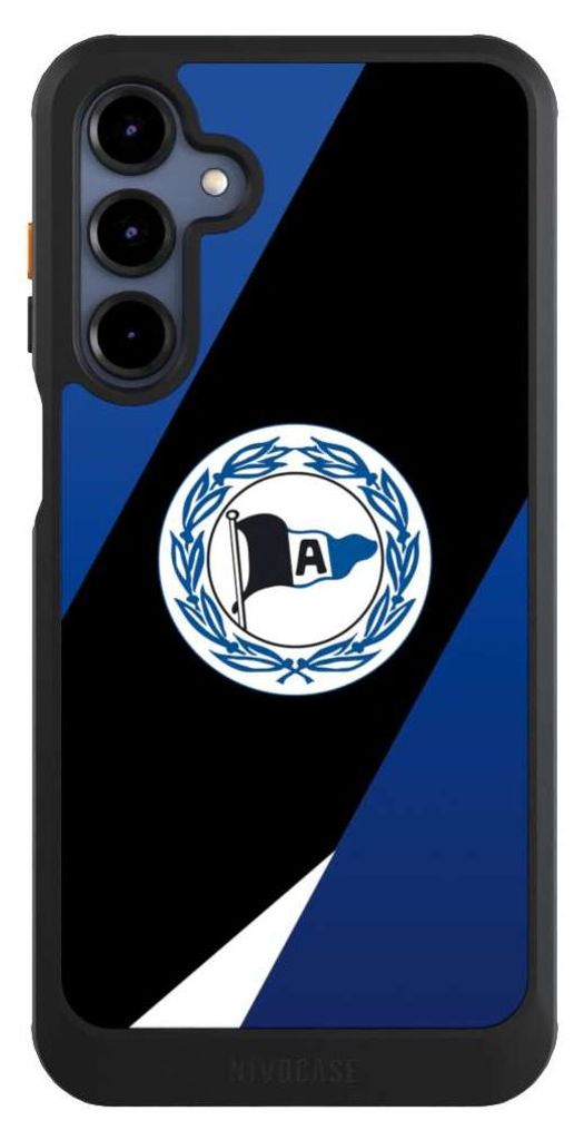 NIVOCASE Hülle für Samsung Galaxy A16 5G Handyhülle NIVOcore Case Schwarz Arminia Bielefeld DSC Offizielles Lizenzprodukt