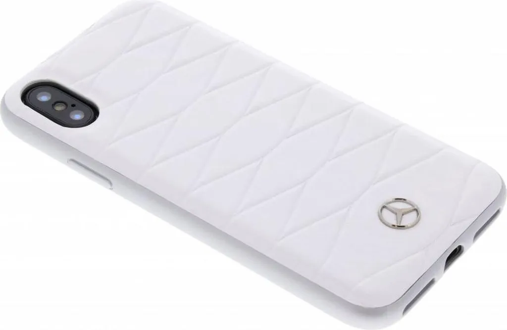 Coque iPhone X Mercedes Benz White Pattern III pour usage quotidien