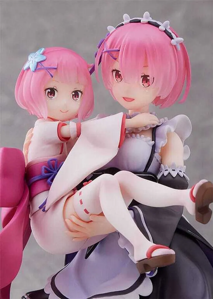 Figurine Décorative Re:Zero Ram & Childhood Ram 23 cm pour Vitrine