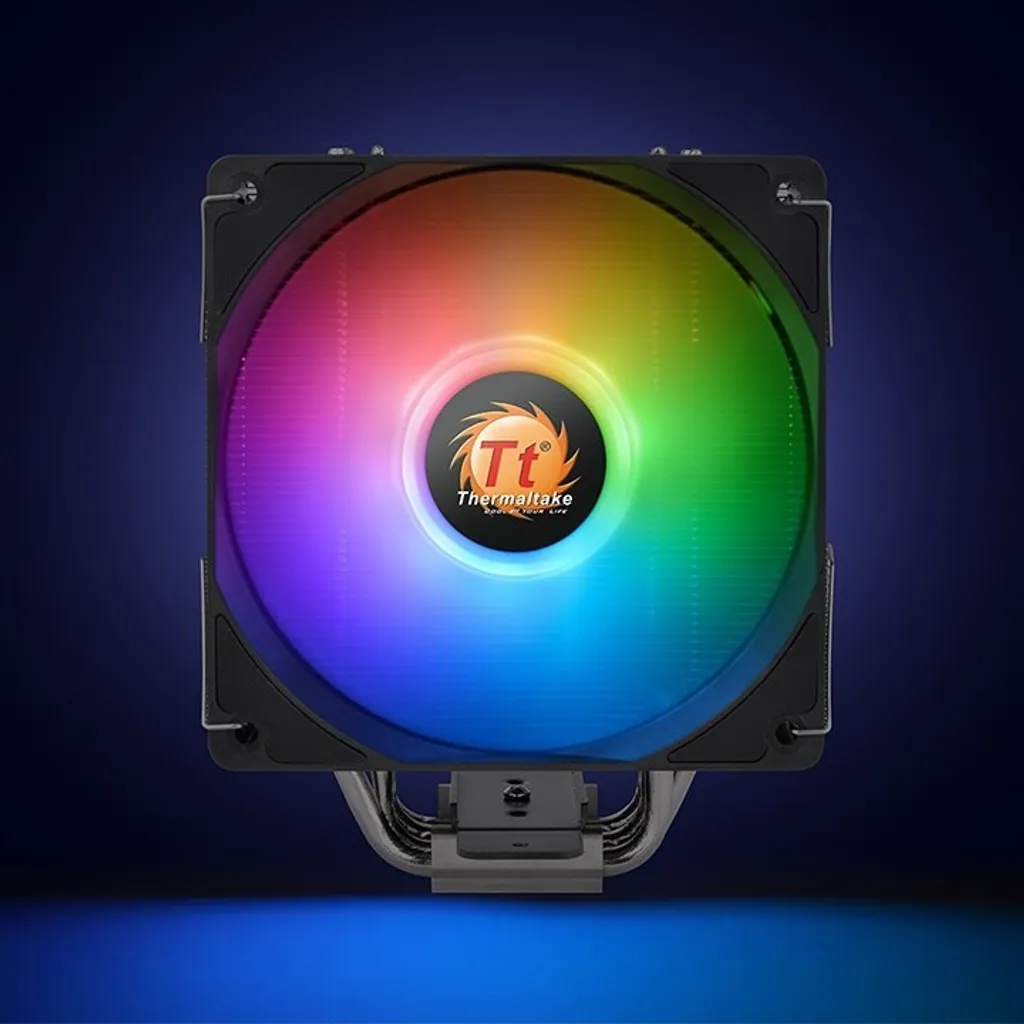 Thermaltake UX210 ARGB Lighting - Raffreddatore ad aria per processore - (per: LGA1156, LGA1366, LGA1155, LGA2011, LGA1150, LGA2011-3, LGA1151, LGA2066, LGA1200) - Presa in rame con alette di raffreddamento in alluminio - 120 mm - 13