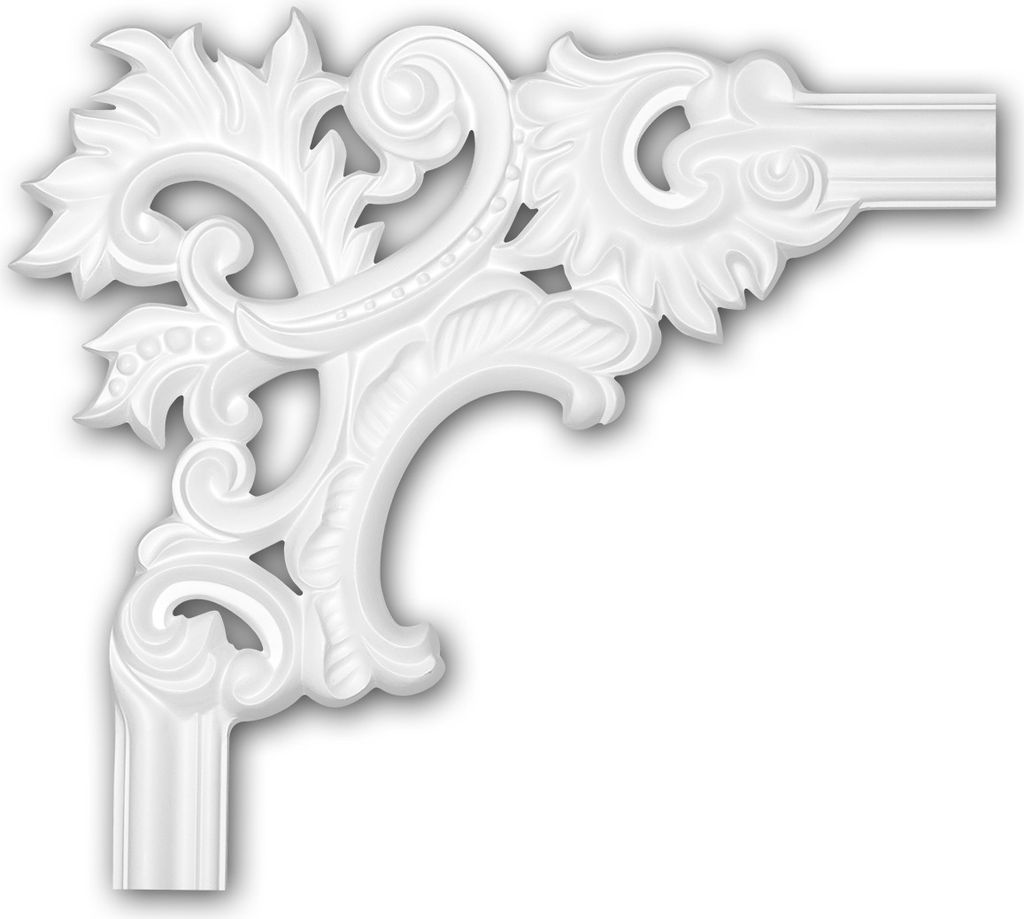 PROFHOME 152299 Eckelement für Wandleiste Zierelement dekoratives Element