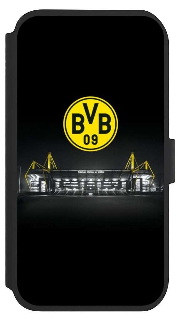 NIVOCASE Klapphülle für Apple iPhone 11 Handyhülle aus Kunst Leder NIVOflip schwarz BVB Borussia Dortmund Stadion