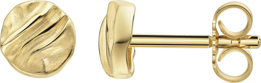 Celesta Gold Ohrstecker 375 Gelbgold Struktur 375/- Gold 0,6cm gelb ohne 371320927-2