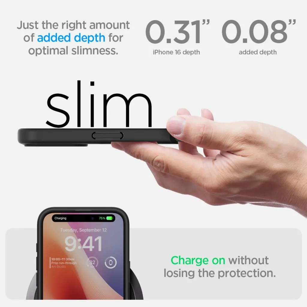 Cover Spigen Ultra Hybrid iPhone 16 Matte Black: Design e Protezione - 14