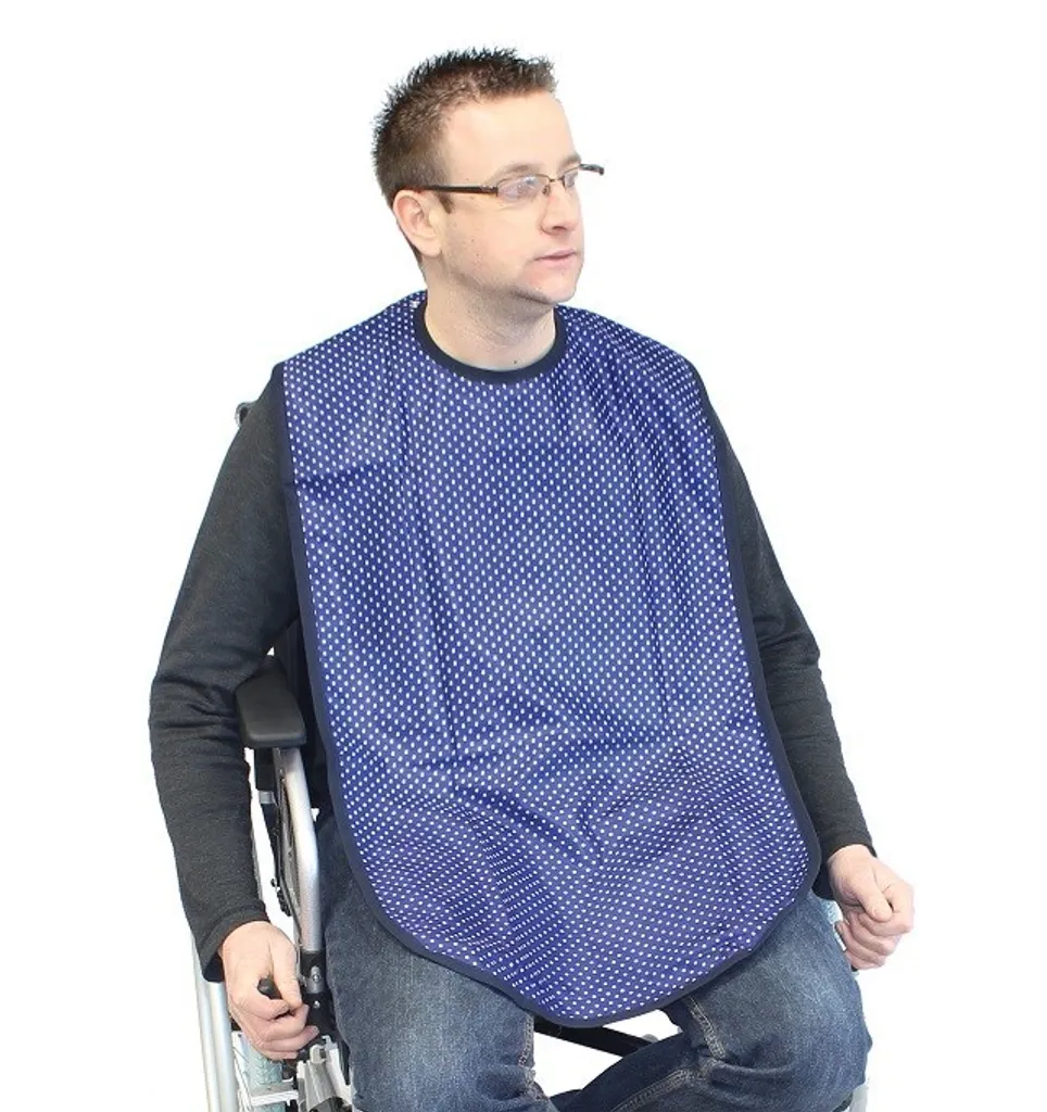 Bavaglino Adulto Silicone con Tasca | Facile Pulizia e Moderno
