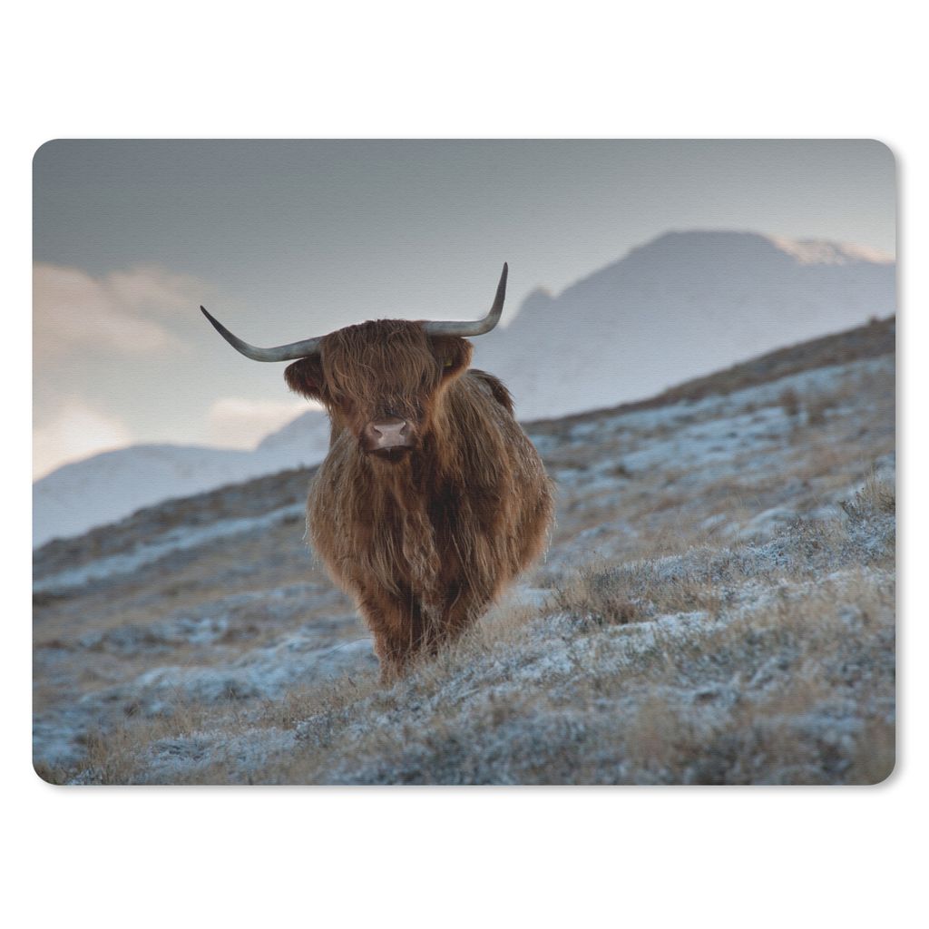 MuchoWow Mauspad Mousepad Schottischer Hochländer - Landschaft - Schottland 40x30 cm - Mousepads - Maus Mat - Pad - Mausunterlage - Anti Rutsch