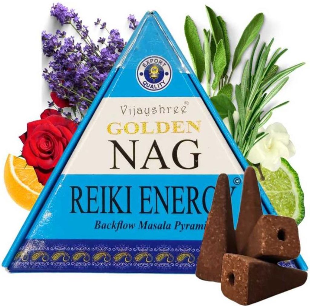 Backflow Jumbo Golden Nag Räucherstäbchen - Reiki